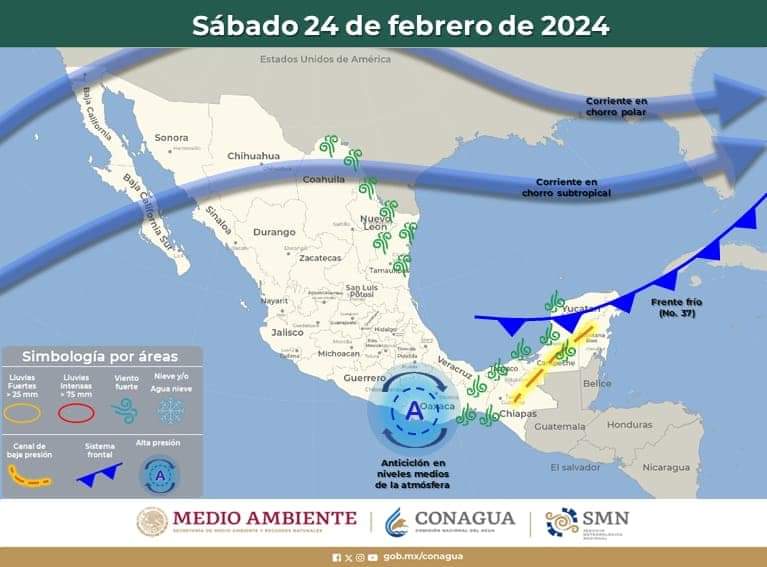 Frente Frío 37 afectará a Quintana Roo