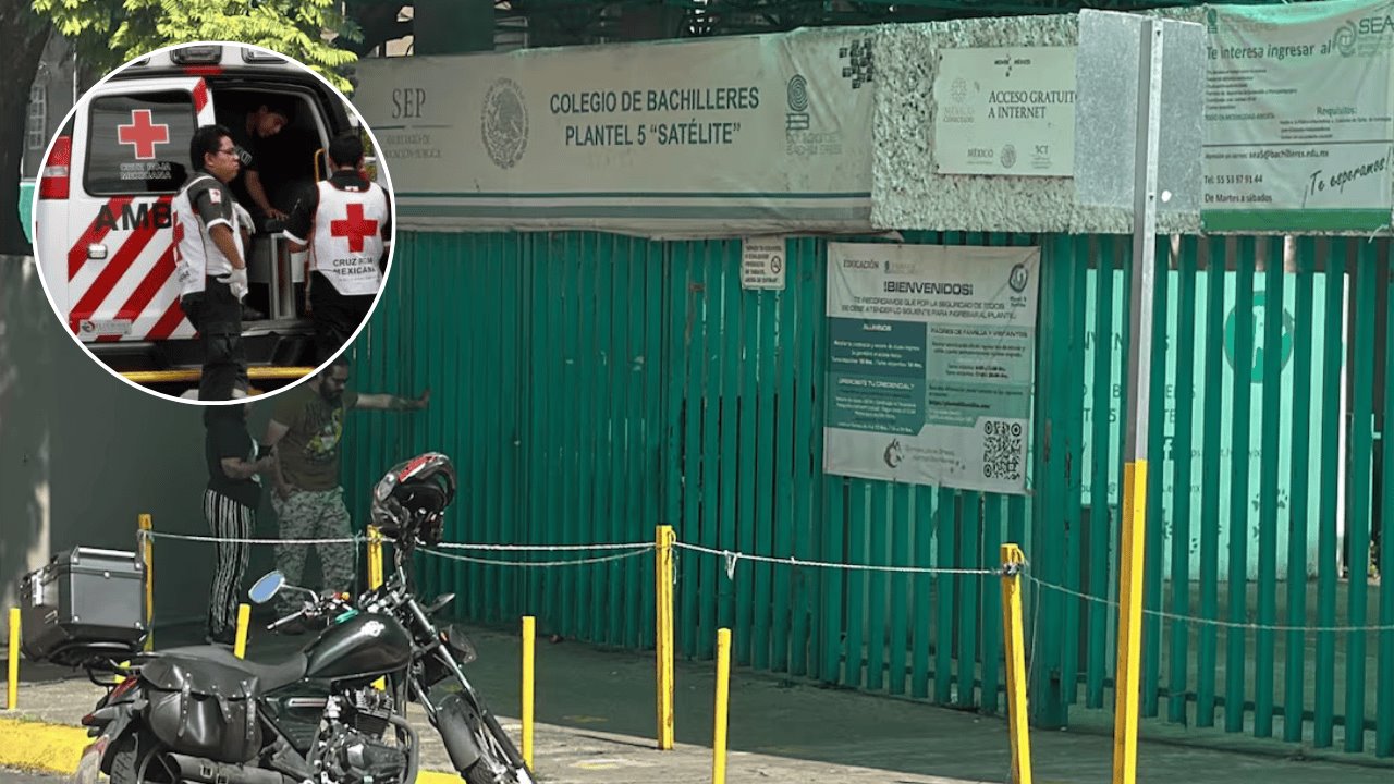 Fallece estudiante de 15 años en el Colegio de Bachilleres de Satélite en el Estado de México.