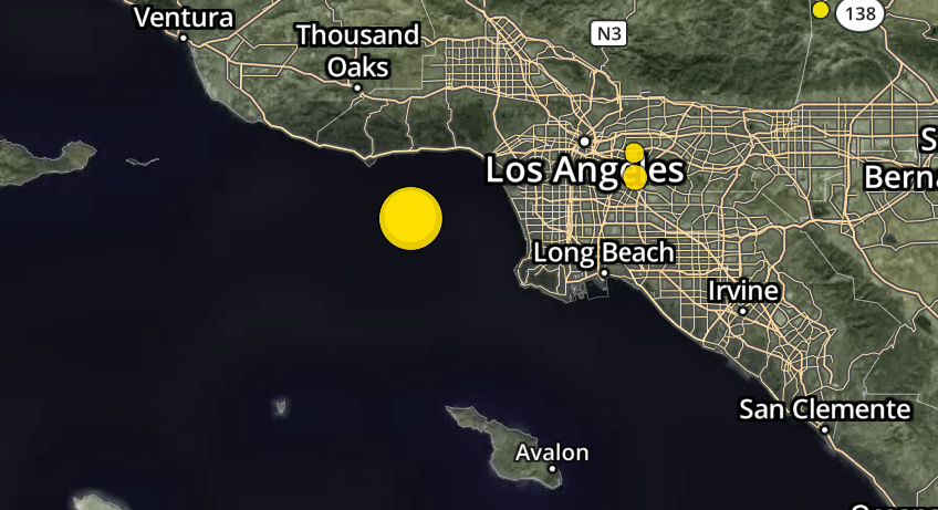 Sacude a Los Ángeles temblor de 4.4 grados