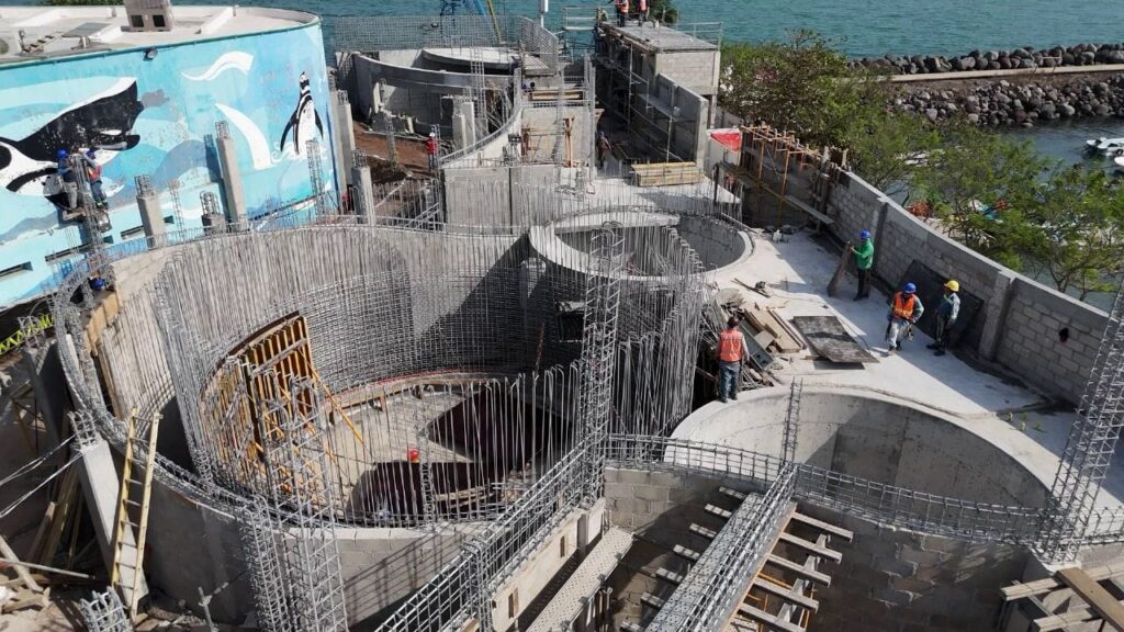 Colapsa parte de la construcción del Aquarium de Veracruz