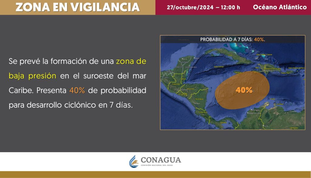 Vigilan en Quintana Roo posible desarrollo ciclónico