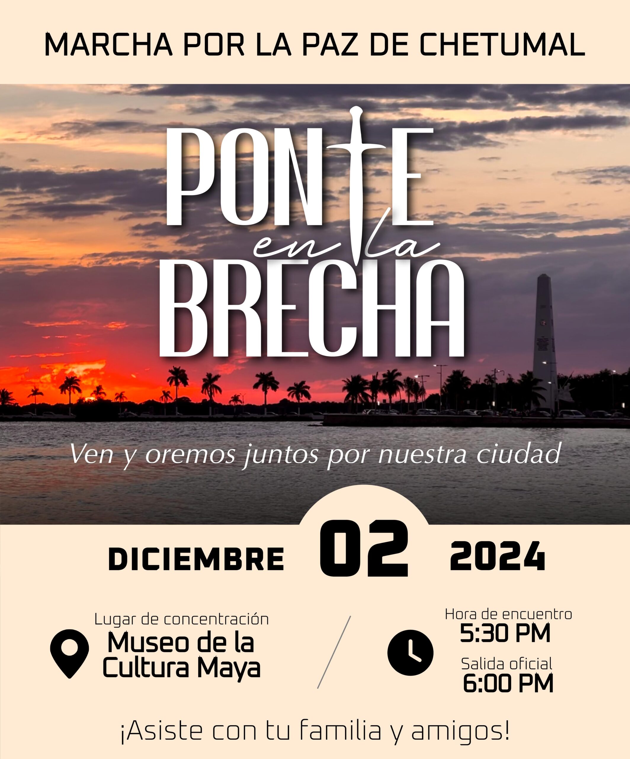 Grupos evangélicos encabezará la Marcha anual por la Paz de Chetumal el próximo 2 de diciembre