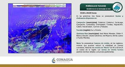 Frío, lluvias y chubascos dispersos en Quintana Roo para este viernes.
