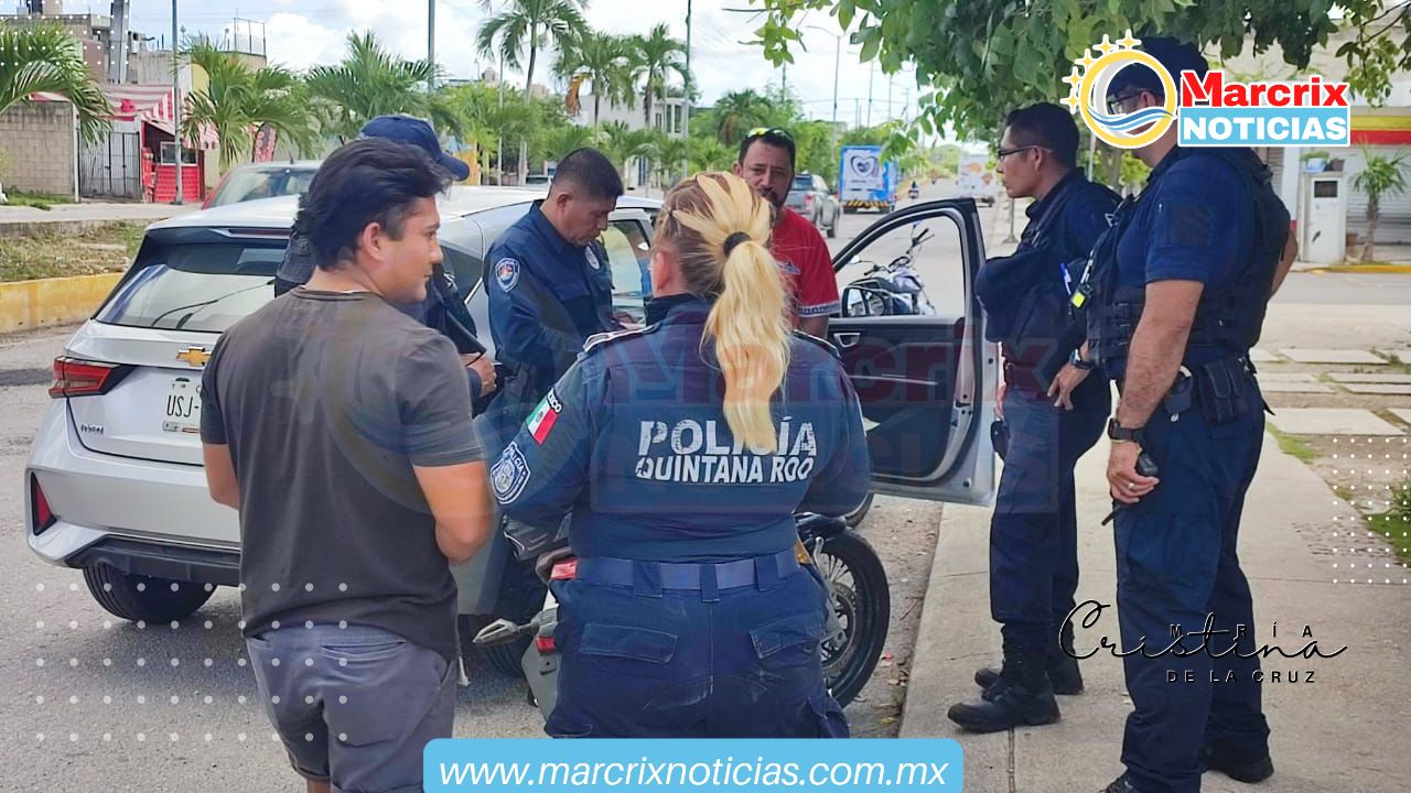 Hombre persigue a presunto ladrón que, asegura, le robó su motocicleta en Cancún