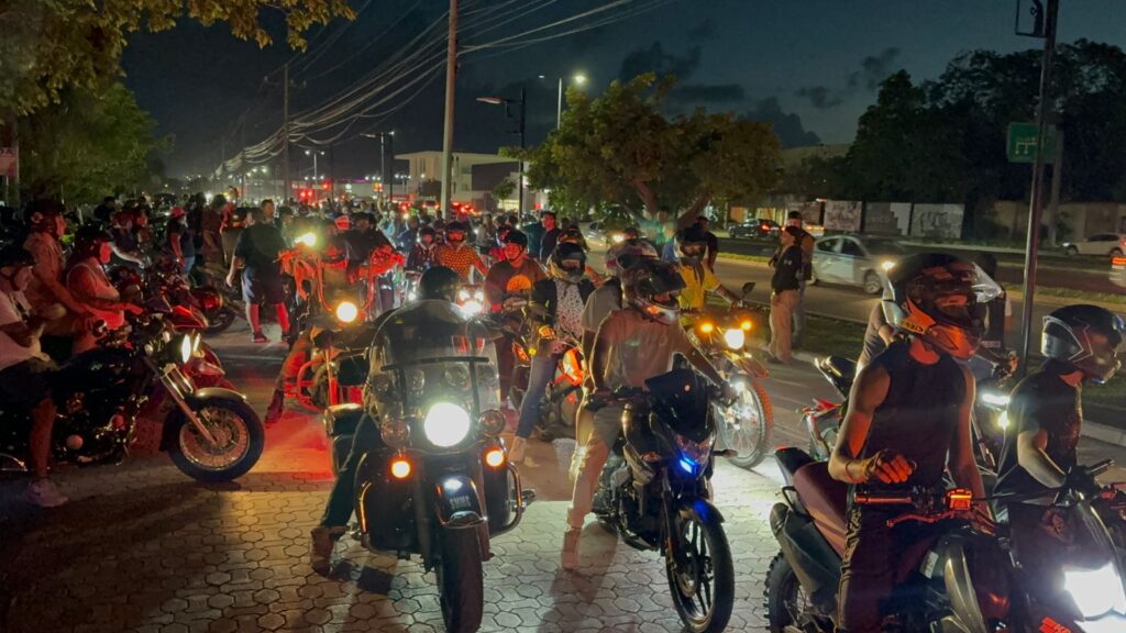 Motociclista atropella a peatón en la “Rodada del Terror” de Cancún