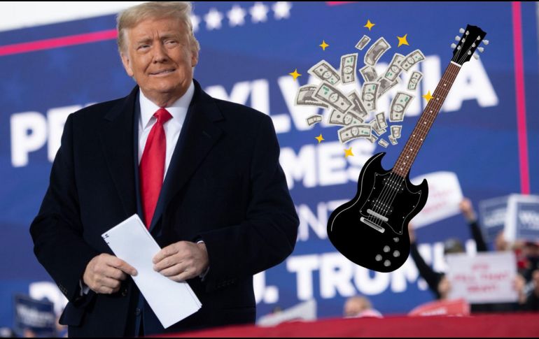 Trump vende línea de guitarras