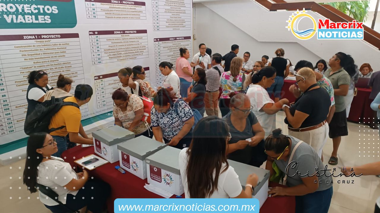 Votan ciudadanos de Cancún para proyectos del Presupuesto Participativo 2024