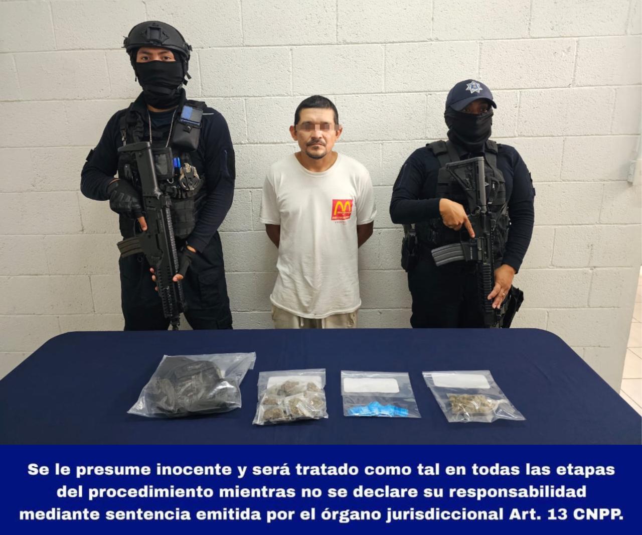 Detienen a presunto narcomenudista en Cozumel