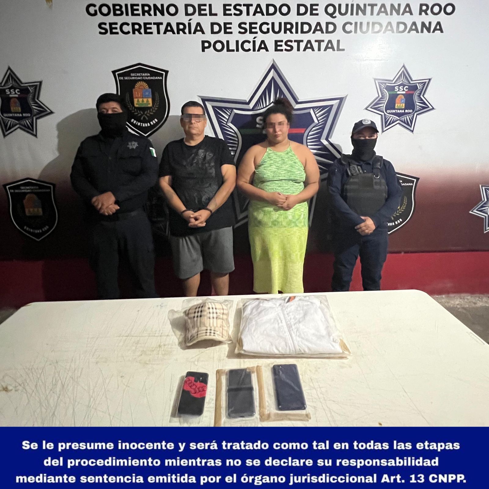 Por insultar y amenazar a los policías, una pareja fue detenida en las calles de Cancún durante la madrugada de este domingo.