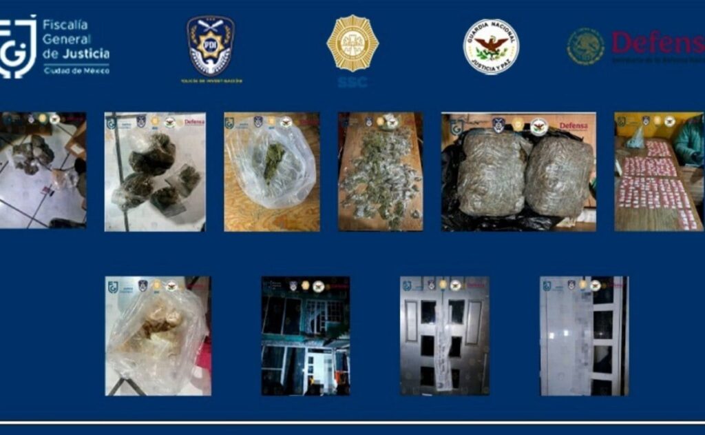 Decomisan más de 400 dosis de drogas en la Ciudad de México