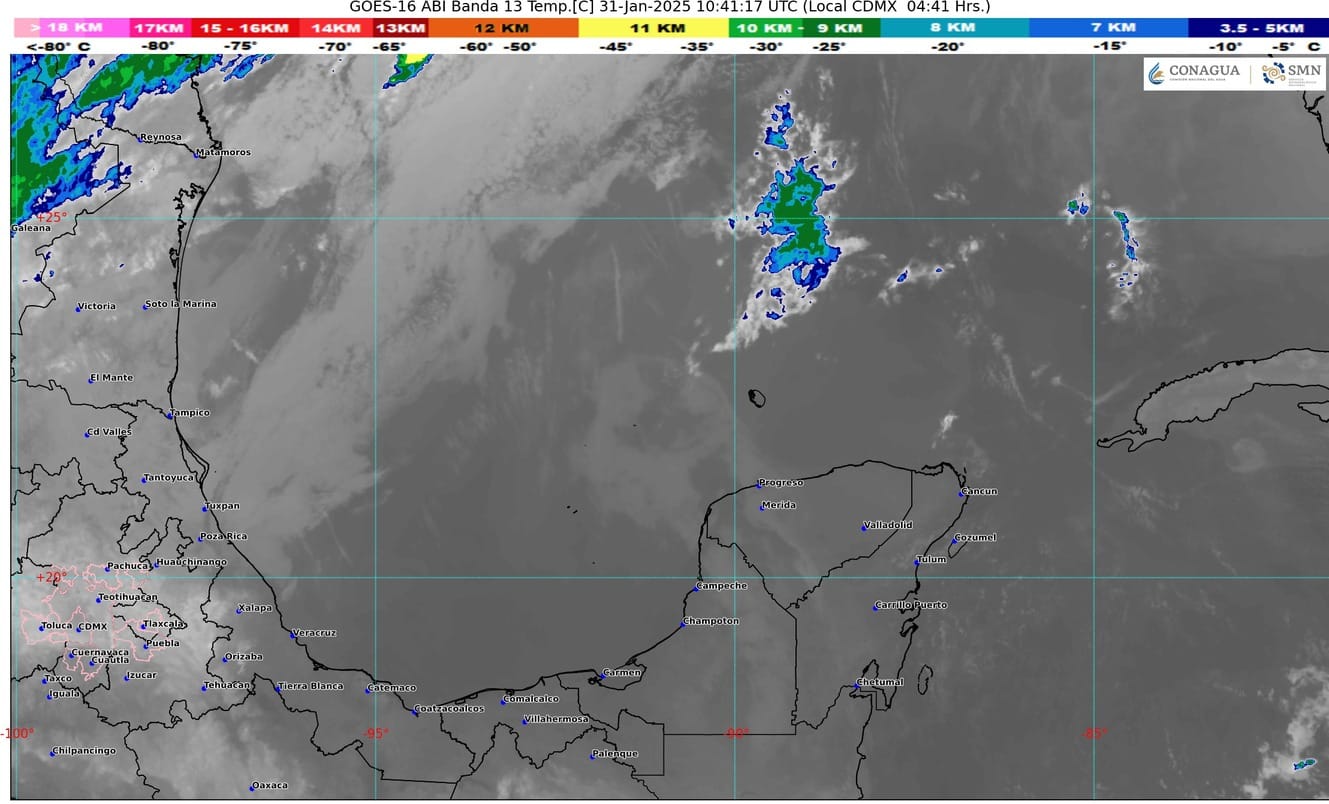 Se espera un viernes caluroso y templado a cálido con bancos de niebla al amanecer, además de lluvias con intervalos de chubasco y una temperatura de 24° a 27°C en Quintana Roo.