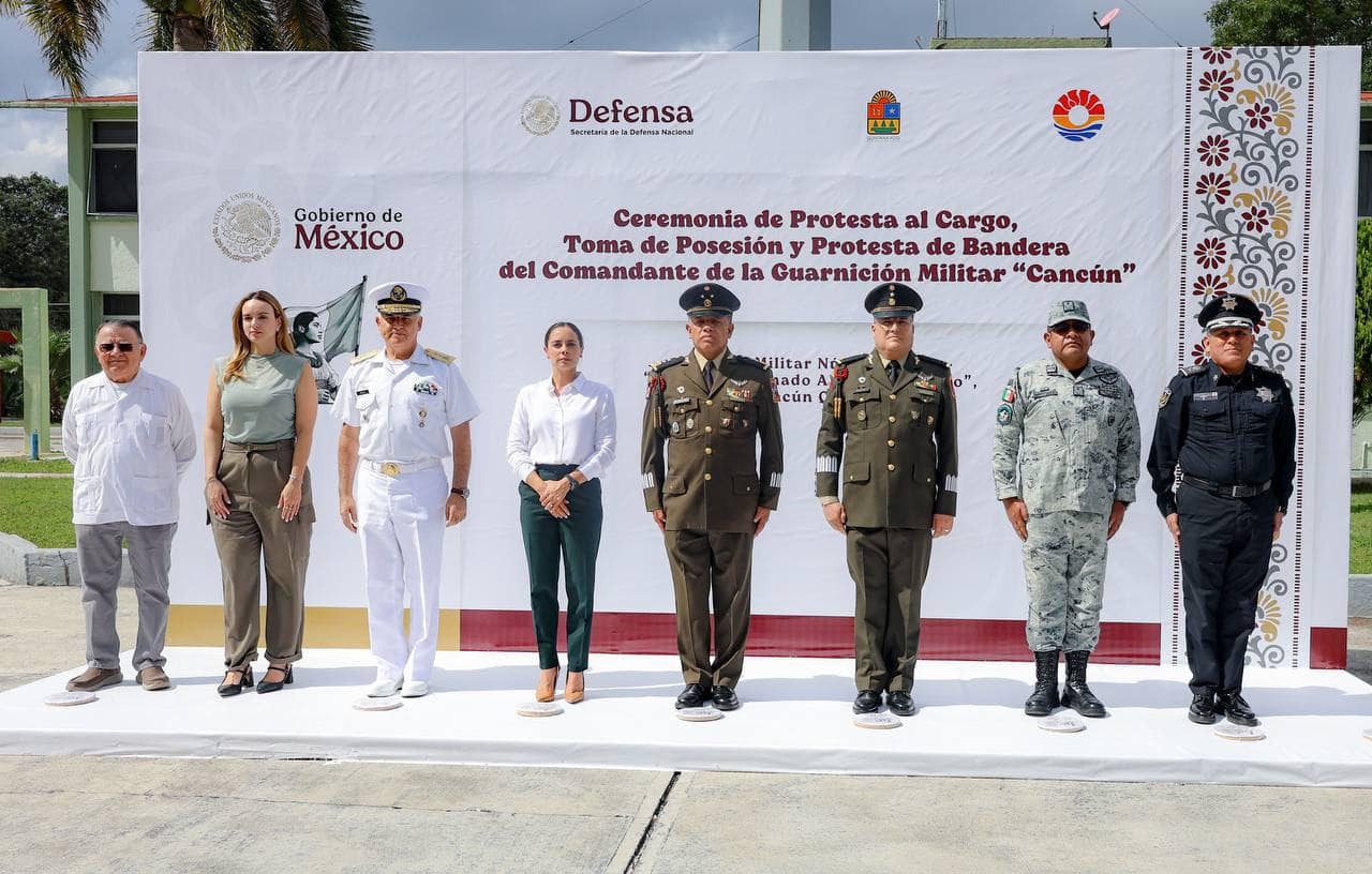 Este miércoles 5 de febrero el general de brigada, Claudio Edmundo Huizar de la Torre asumió el mando de la comandancia de la Guarnición Militar de Cancún.