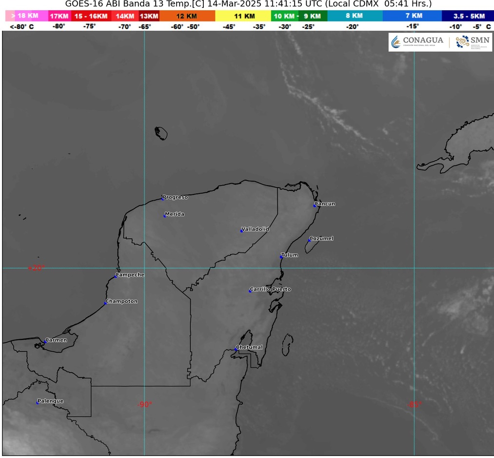 Durante este 14 de marzo se estará presentando evento de “Surada” con rachas de viento del sureste de 50 a 70 km/h principalmente sobre las zonas de costa del estado.