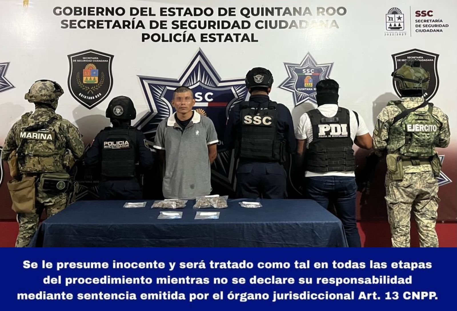 Se logró detener a José del Carmen “N” y Víctor Manuel “N”, implicados en delitos de narcomenudeo en Cancún.
