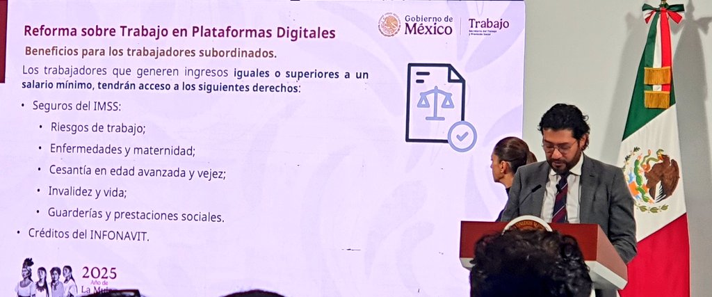 Gobierno de México presenta reforma laboral para regular plataformas digitales