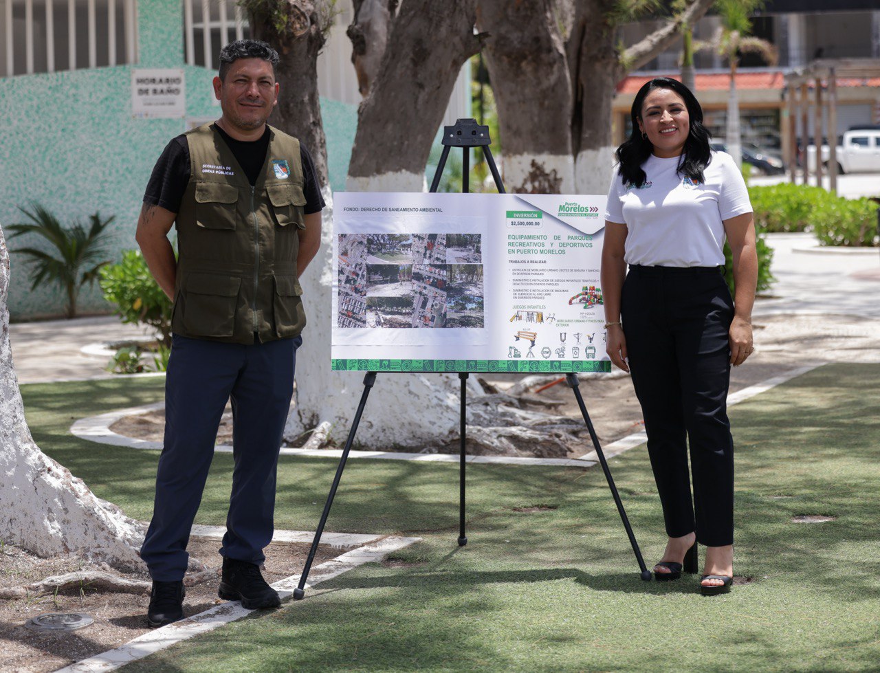 Desde el Parque Fundadores, Blanca Merari anunció una inversión de 2.5 millones de pesos para el Equipamiento de Parques Recreativos y Deportivos