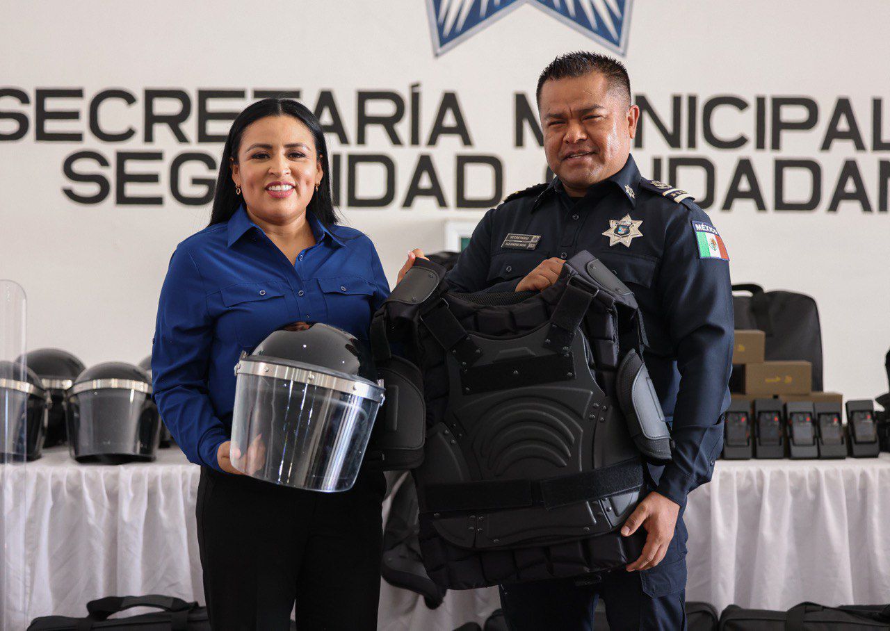 Con una inversión de 5 millones 269 mil se adquirieron chalecos tácticos, equipos anti-motín y cámaras corporales