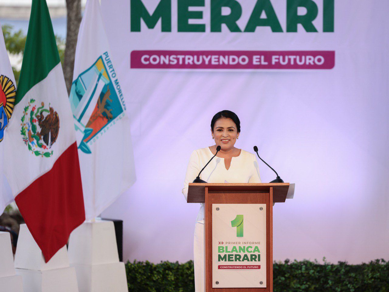 En Puerto Morelos la Transformación Avanza, afirma Blanca Merari en su Primer Informe.