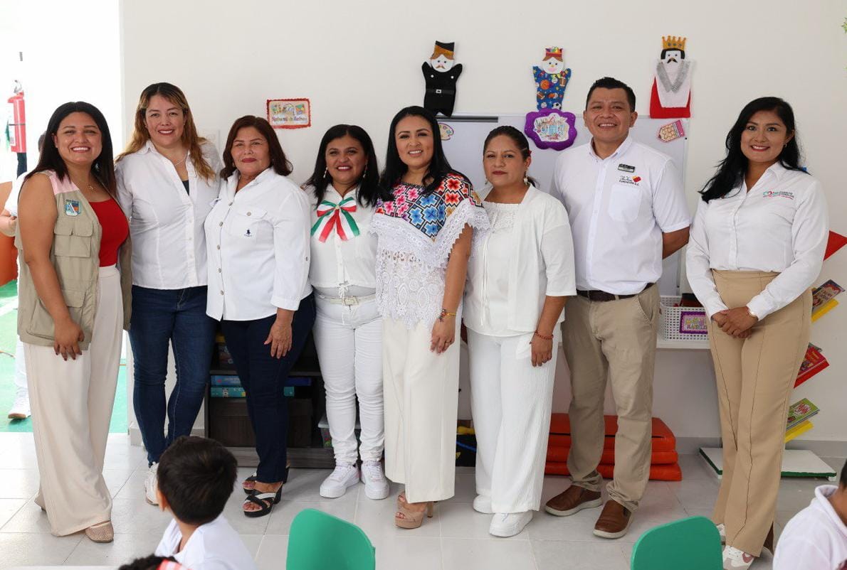 Blanca Merari Tziu Muñoz entregó hoy la rehabilitación y el equipamiento del CADI “El Principito”
