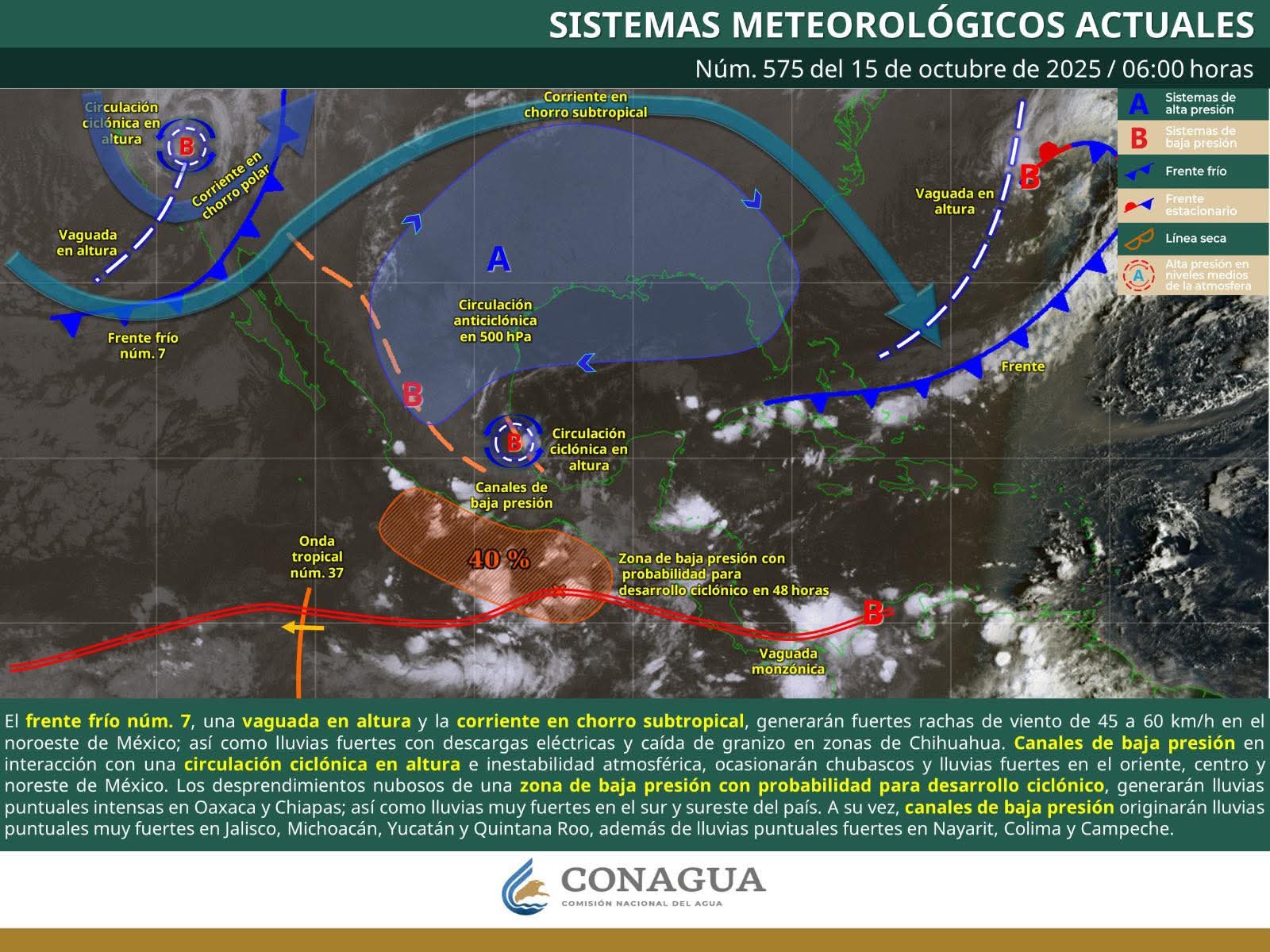 Mara alerta por lluvias intensas y fuertes vientos en Quintana Roo