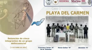 Caen en Playa del Carmen integrantes de célula criminal de Michoacán