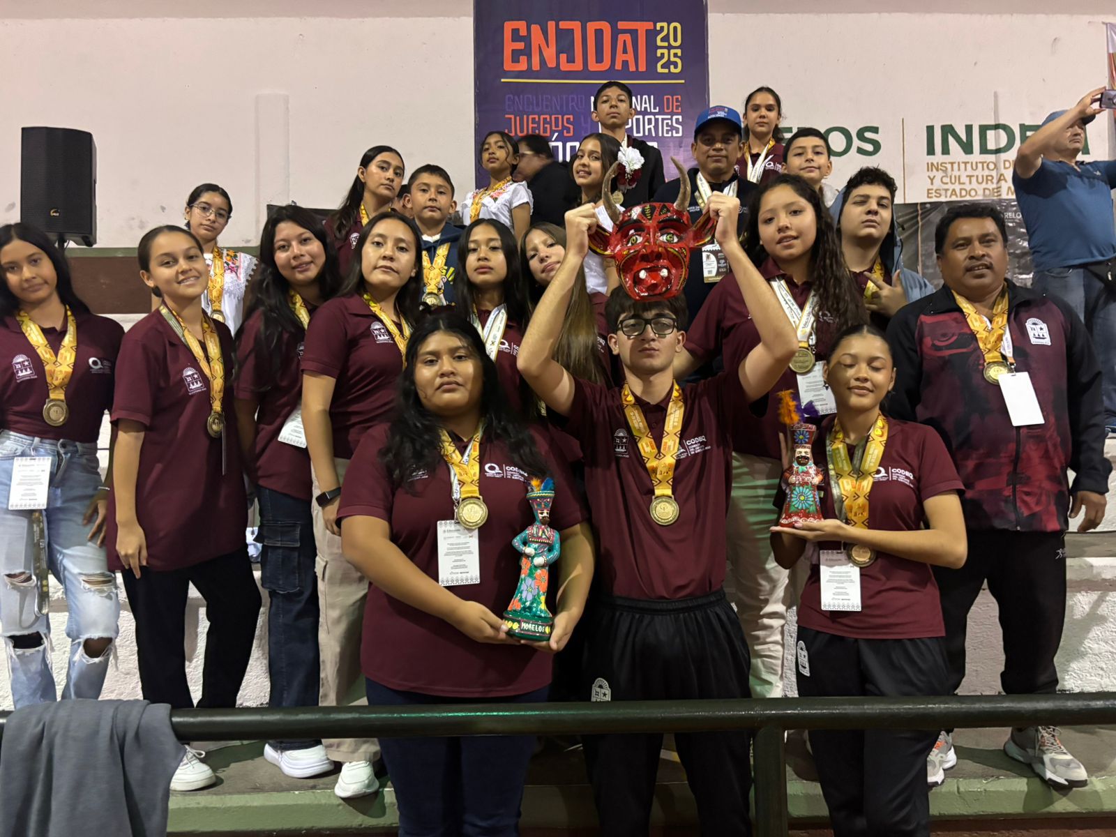 Las medallas logradas fueron una de oro, una de plata y una más de bronce en el Encuentro Nacional de Juegos y Deportes Autóctonos y Tradicionales 2025