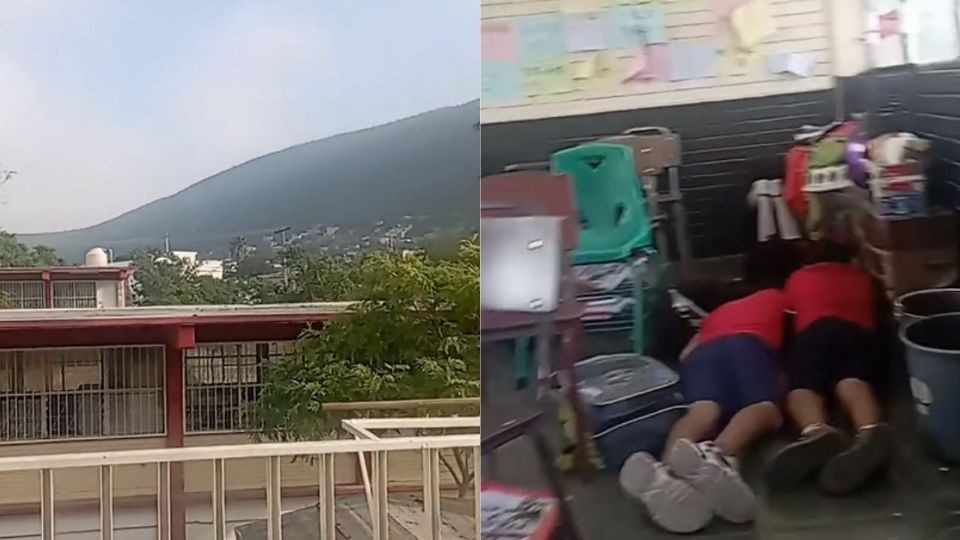 Pánico en escuela primaria de Monterrey tras balacera.