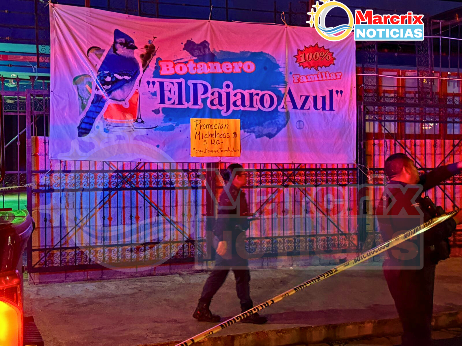 El bar El Pájaro Azul fue blanco de un ataque.