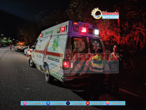 Volcadura en la zona continental de Isla Mujeres