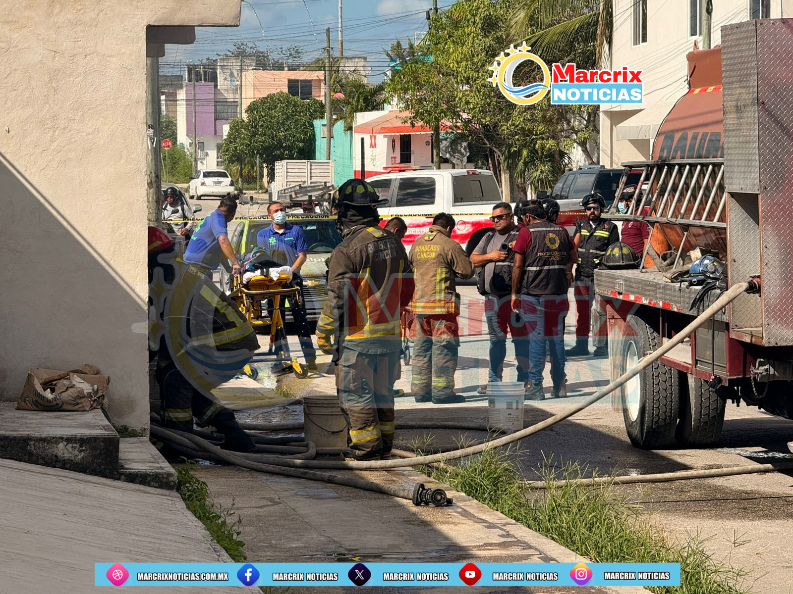 Incendio en la Supermanzana 222 de Cancún