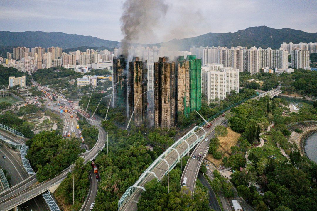 incendio en Hong Kong
