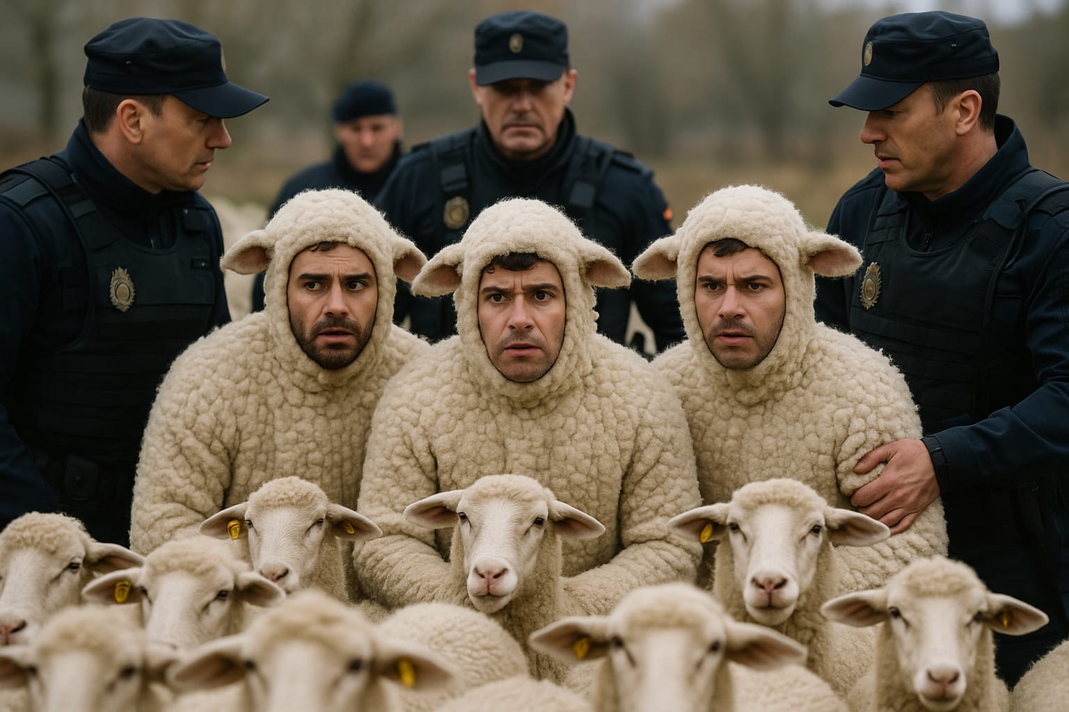 Tres hombres intentan llegar a España desde Argelia disfrazados de ovejas