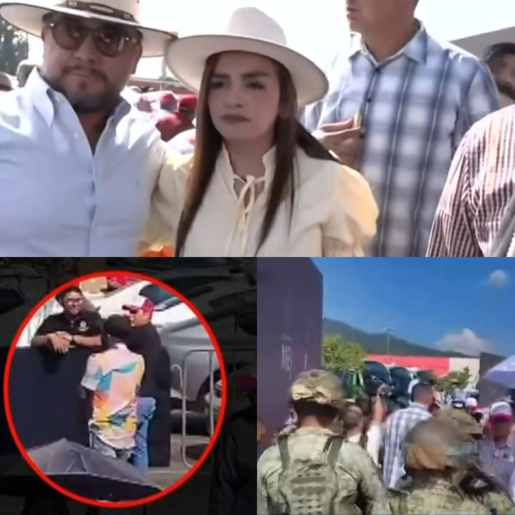 presunto halcón en evento de Grecia Quiroz