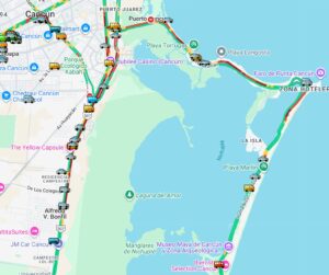 caos vial en Cancún