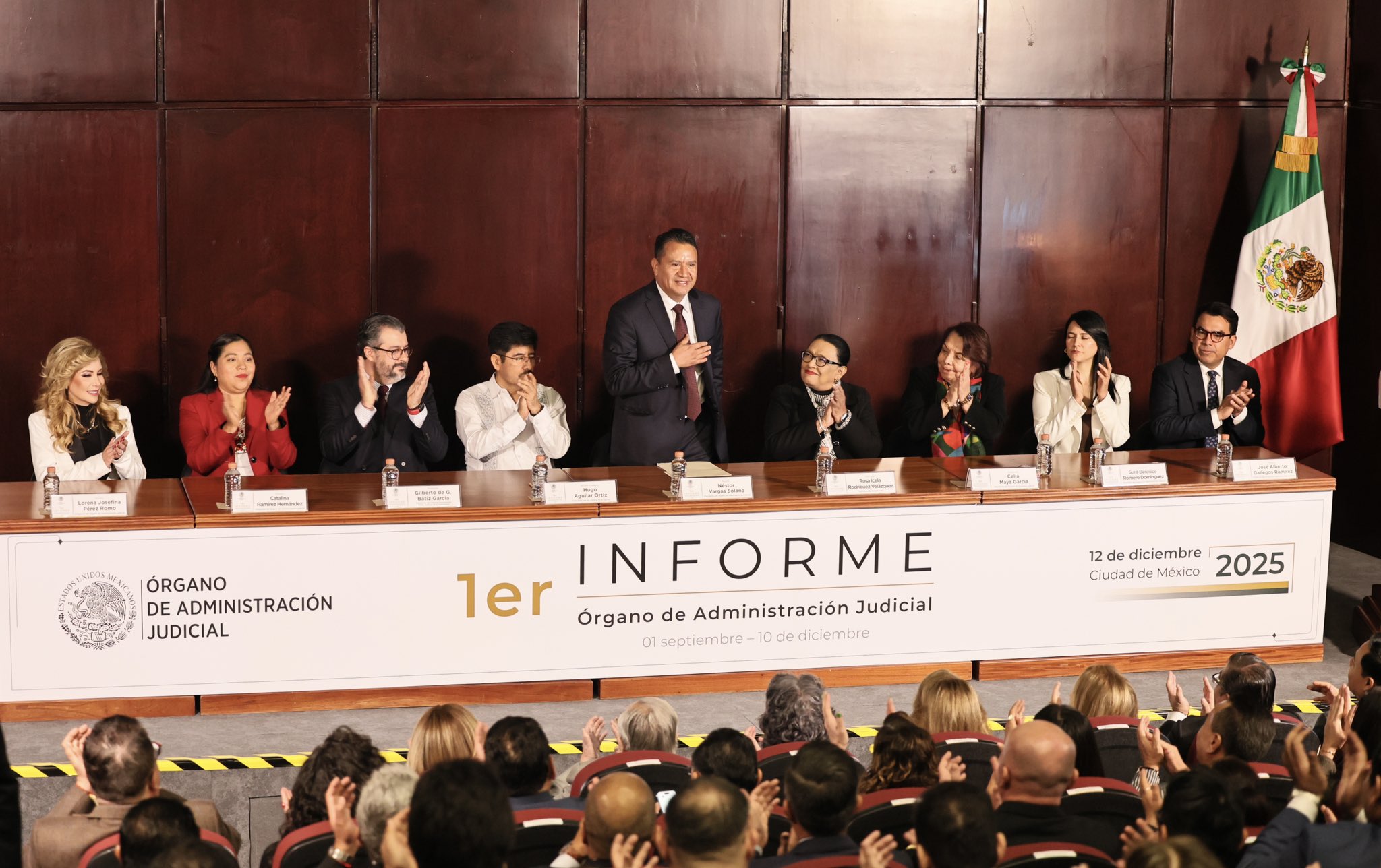 En primer informe de labores, de 100 días de gestión, Vargas Solano expuso las irregularidades heredadas en el Poder Judicial de la Federación