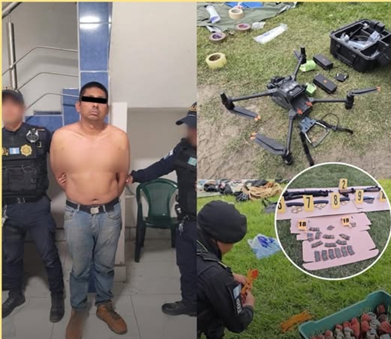 Delincuente intentaba cruzar la frontera de Guatemala hacia México con drones y armas