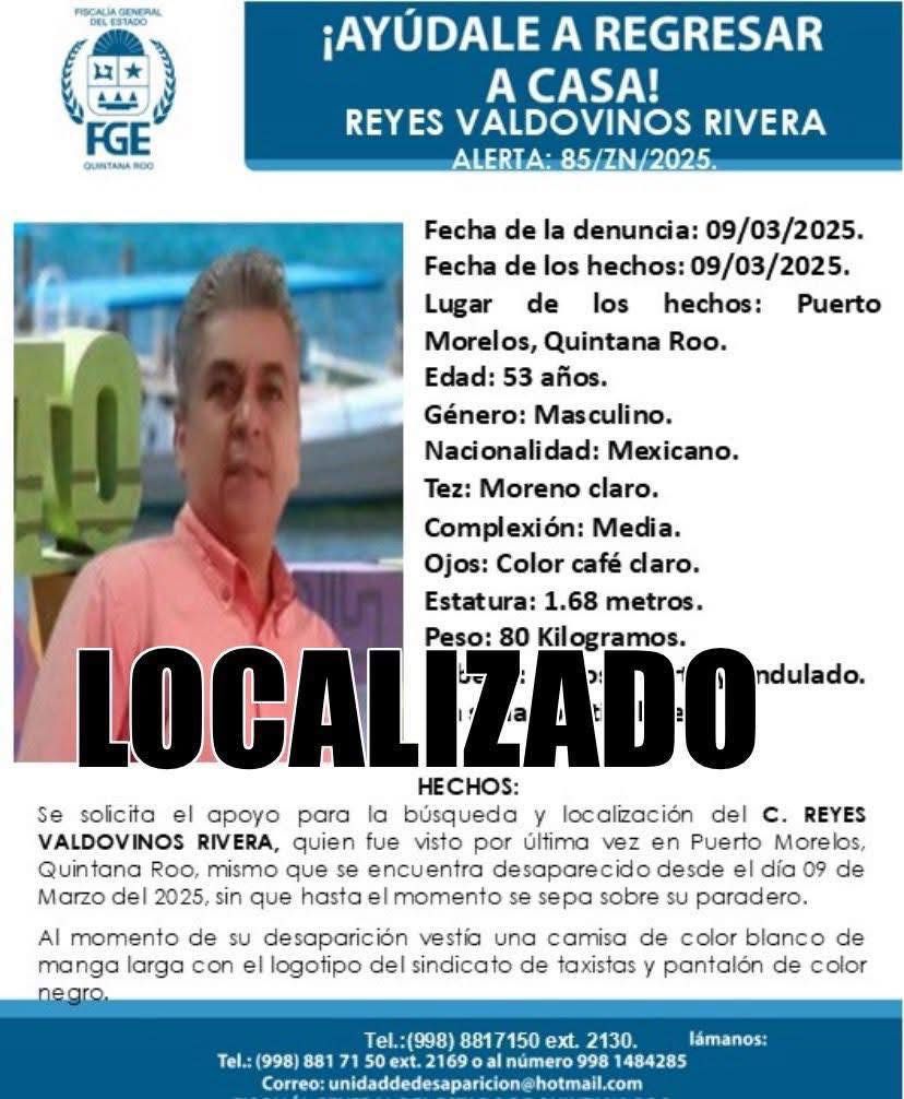 La FGE confirmó que el cuerpo hallado en una fosa clandestina de Leona Vicario corresponde a un funcionario del Ayuntamiento de Puerto Morelos.