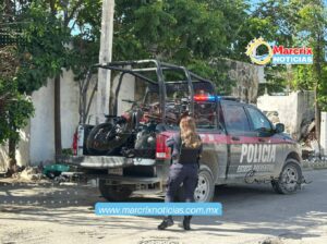 Operativo de la Policía Estatal en hospital abandonado de Cancún deja tres detenidos y el aseguramiento de motocicletas y bicicletas.