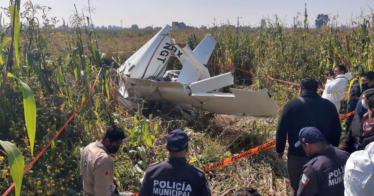 víctimas del desplome de avioneta en Toluca