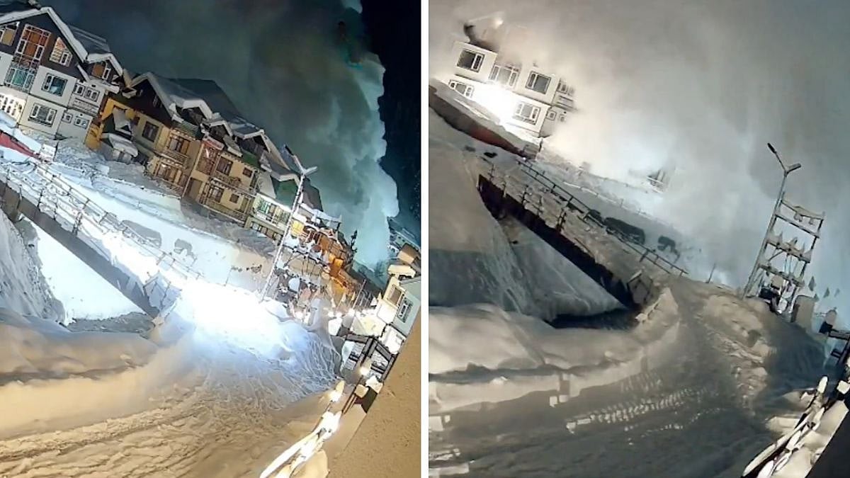 El deslizamiento de nieve avanzó con fuerza sobre áreas habitadas y de servicios turísticos, sepultando casas, vehículos y diversas estructuras