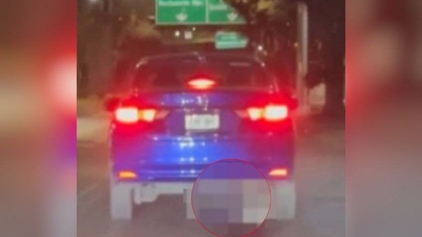 mujer que arrastró a motociclista