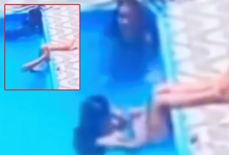 Niña se ahoga en alberca en Brasil