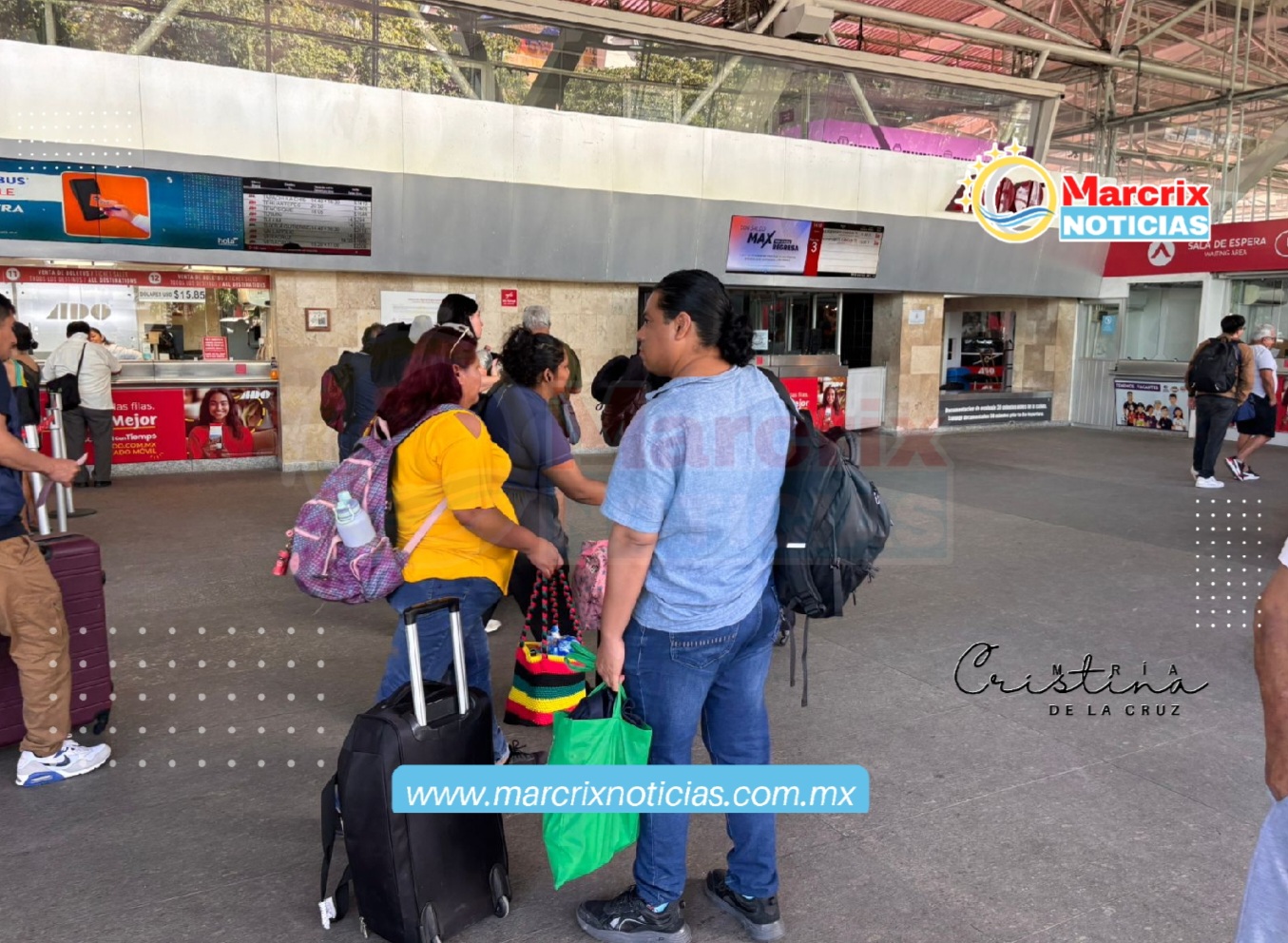 Turistas salen de Cancún por tierra tras el periodo vacacional, con aumento del 30% en corridas desde la terminal de autobuses.