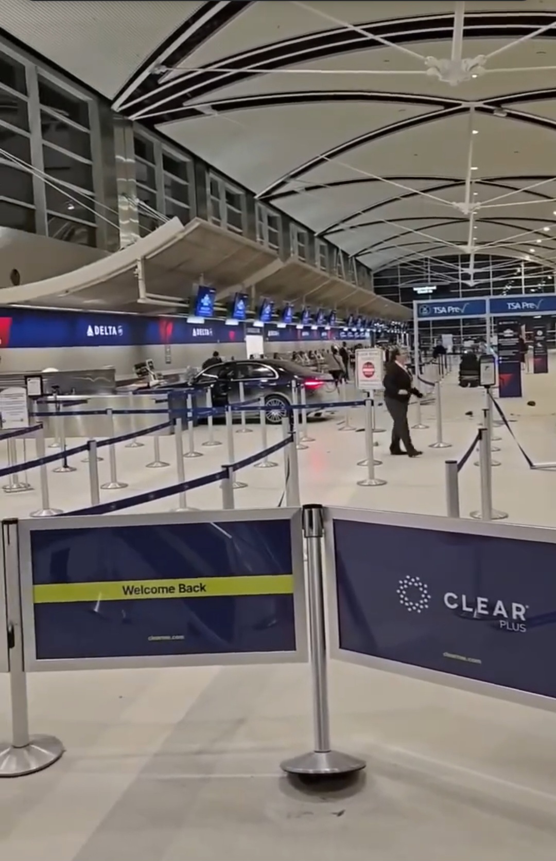 choque en la terminal McNamara del Aeropuerto de Detroit