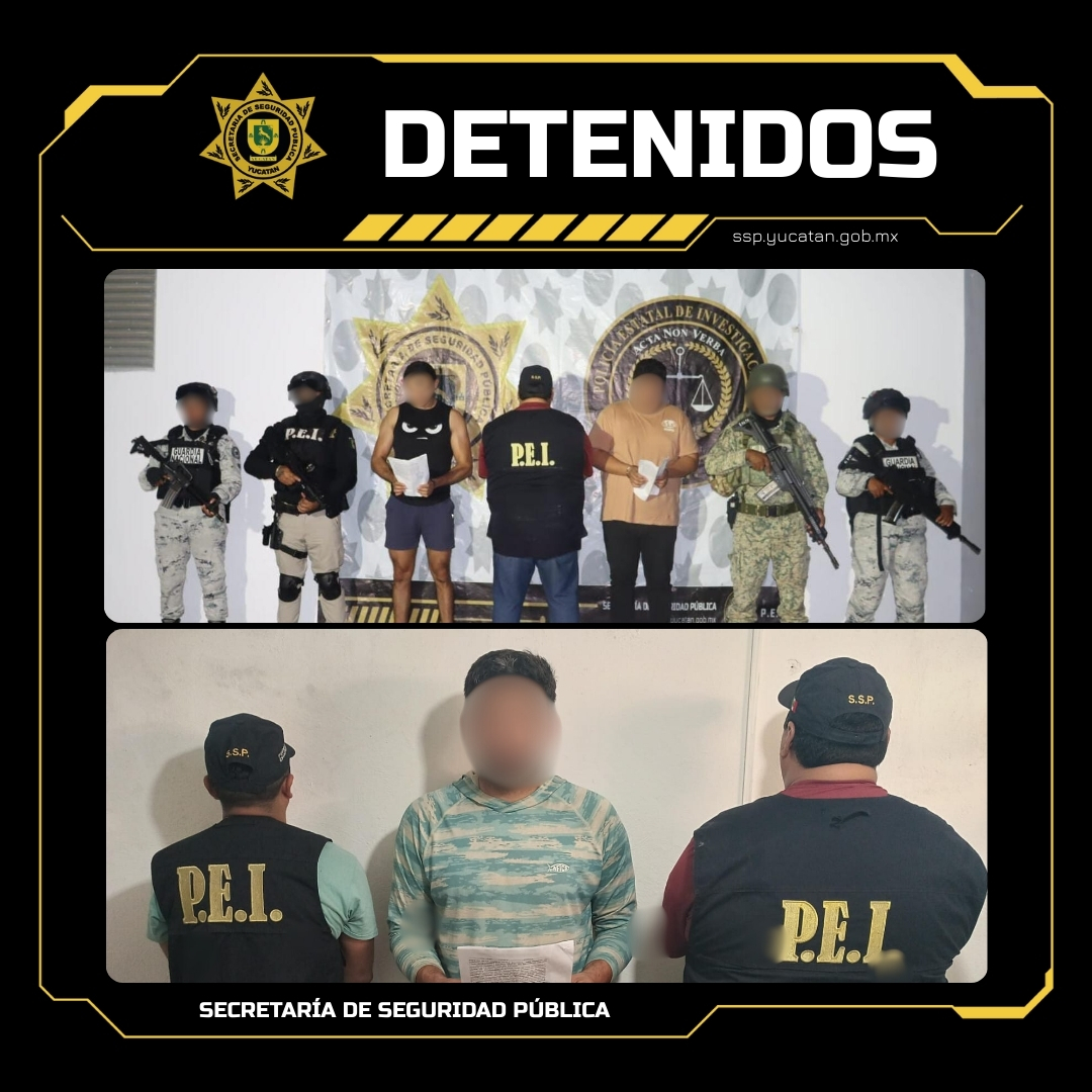 Capturan a individuos en Mérida