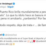 Eduardo Verástegui critica a Gloria Trevi tras su apoyo a Bad Bunny en el Super Bowl 2026