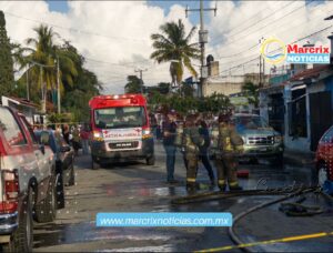 Incendio en la Región 96 de Cancún deja una persona hospitalizada