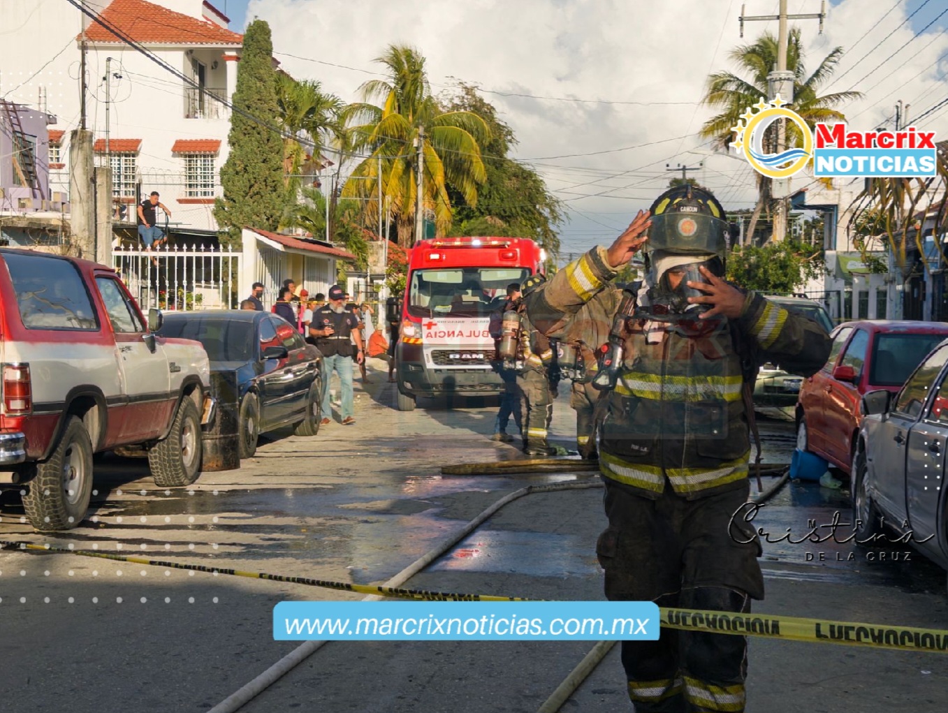 Incendio en la Región 96 de Cancún deja una persona hospitalizada