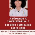 Buscan a menor desaparecida en Cancún tras activación de Alerta Amber