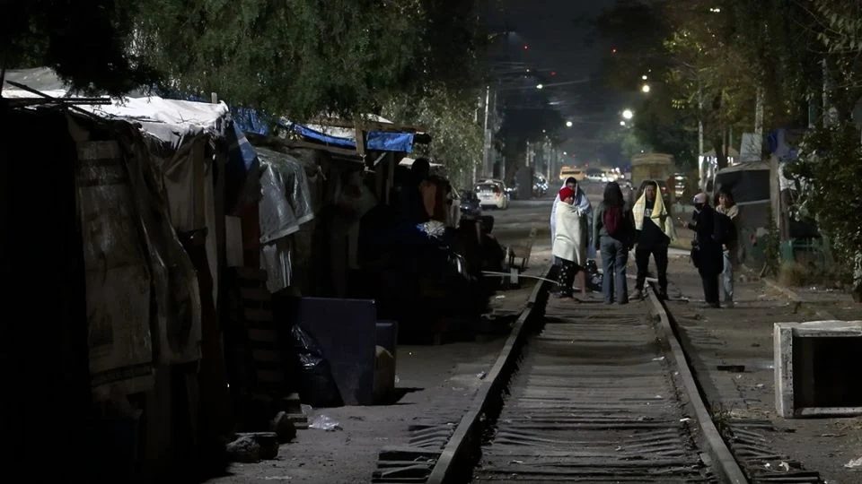 Familia migrante en CDMX